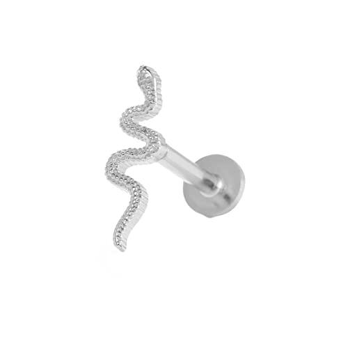 Boucles serpent argentées avec zirconium pour illuminer vos tenues chic de bureau