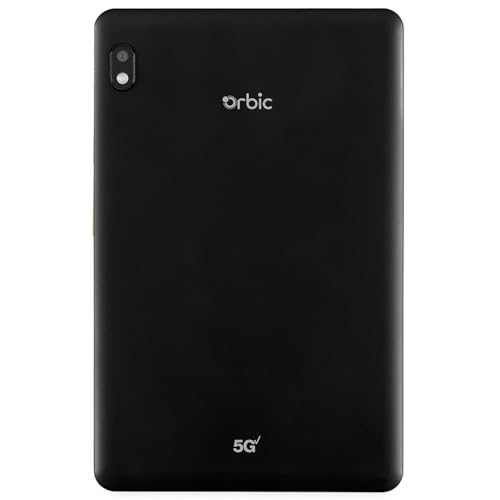 Image of Orbic Tab8 5G (128GB, 6GB) 8 inch, Snapdragon 480 5G, Android 11, Wi-Fi + Cellular Tablet (US Model Fully Unlocked for Verizon, AT&T, T‑Mobile, US Cellular) R8L5T (W / 128GB SD Card, Black) (Renewed)