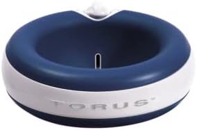 Torus Pet Maxi Filtered Water Bowl (Blue) - 2 Liter - Home and Travel Bowl - Autofill - Portable - No Spill - Antimicrobial - BPA-Free - Dog - Cat