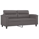 Fecpoo 2-Sitzer-Sofa Grau 140 cm Kunstleder