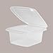Lucgel Srl 50 pz Contenitore Vaschetta + Coperchio per Alimenti Microonde PP 1000cc Rettangolare Trasparente