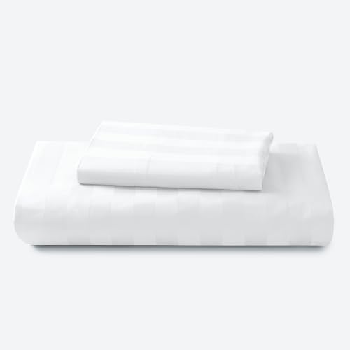 Zaizaihome Sábana bajera ajustable de 600 hilos, tamaño individual XL, 100 % algodón egipcio, juego de 2 piezas (1 sábana bajera, 1 funda de almohada), tejido satinado, ultra suave y transpirable,