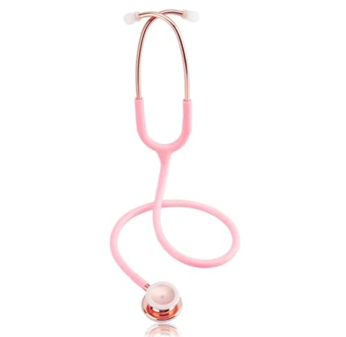 professoRs Pink Stethoscope for Students Nurse Doctor, Beautiful Gold-Plated Stetho for Clinical Use, Professional high-sensitivity fiber membrane, Double Sided Stethoscope, estetoscopio medico by professoRs - Image 5