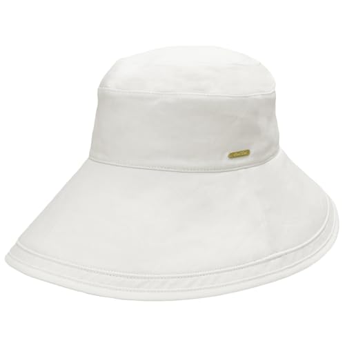 [芦屋ロサブラン] 100％完全遮光 99％ではダメなんです 帽子 レディース プレーンハット13cm つば裏遮光 接触冷感素材使用 撥水加工生地 020125-005-m (シャンブレーホワイト(M))