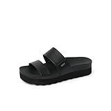 Reef Women's Black Cushion Vista Hi Platform Sandals