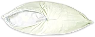 Luxorate Luxury Zipper Close 233tc 100% Cotton Downproof Feather proof Cushion Pillow Protector White or Cream (White, 18x18)