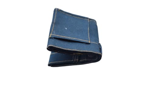 Image of Men's Denim Wallet - Slim Bifold Mini Jeans Style Fabric Wallet with Pocket | Lightweight Compact Card Holder & Cash Organizer | Casual Blue for Men Unisex (Regular Denim)
