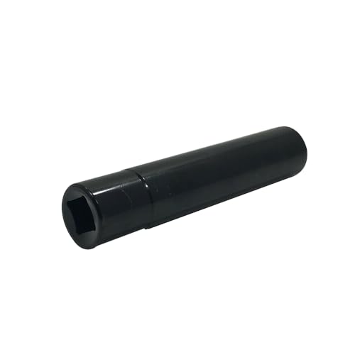 Image of 4.5 inch 7 Splined Tuner Spiked Lug Nut Socket Key, 4.5 Inch Spike Lug Nut Key Tool Adapter for Splined Lugs, 2 inch Tuner Lug Nut Socket, Black
