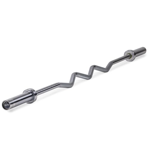 Titan Fitness Elite Series Rackable EZ Curl Bar, Rated 400 LB, Olympic EZ Curl Barbell with 28mm Grip, Bronze Bushing for Smooth Rotations, Rust-Resistant Chrome Finish, Strength Training Weight Bar