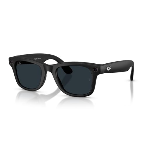 Ray-Ban Meta (Gen 2) Wayfarer AI Glasses for Men Women 12 MP Camera 3K Ultra HD Video Open-Ear Audio Meta AI 2X Battery Life Matte Black/from Transitions Clear to Grey Lenses
