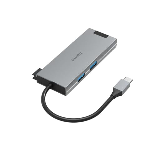 Hub USB-C multiport Hama robuste garanti 10 ans finition gris