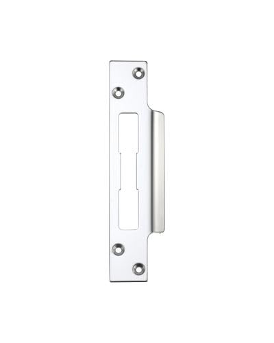 Kooples Hardware Extended Tongue Strikes for UK Mortice Locks Spare Strike Plates with Fixing Screws for 5 Lever Deadlock & Sash Lock Repairs (Brass Finish/Anti Tarnish)
