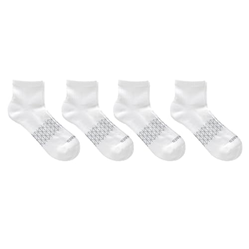 Image of Hanes Men's Socks, Absolute Comfort Cushioned Moisture-wicking Seamless Toe, 4 Pack, Ankle, Crew and Heel Shield Socks