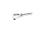 ARES 42044 - 3/8-Inch Drive 72-Tooth Flex Head Stubby Ratchet - Premium Chrome Vanadium Steel...