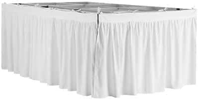 Miniatura 6 de Faldón de cama para dormitorio, tamaño matrimonial XL, extra largo, falda de cama para dormitorio universitario-100% microfibra (blanco, Completo-XL