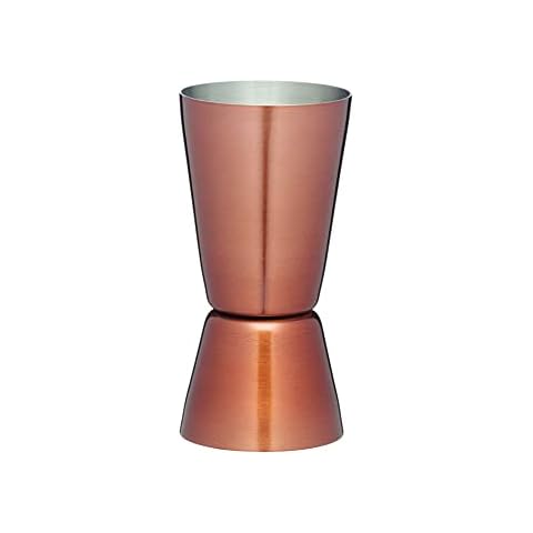 BarCraft Dual Cocktail Jigger and Spirit Measure, Stainless Steep with Copper Finish, 25ml and 50ml measures Cover