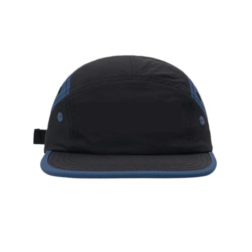 Gorra color block con ala plana blanca de estilo urbano ajustable