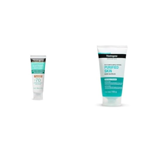 Kit Neutrogena Sun Fresh Protetor Solar Facial FPS 70 40g + Gel de Limpeza Facial Purificante