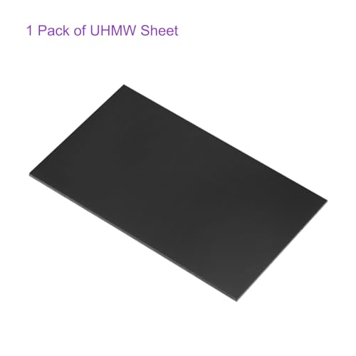 Image of DMiotech 6 x 8 x 0.15 Inch Plastic UHMW Sheets, Ultra High Molecular Weight Polyethylene, Opaque Black Polyethylene Board for Automotive, Chemical, Manufacturing, DIY Home Kitchen