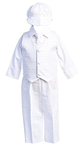 Made in USA - Baptism outfits for Boys, Baby Boy Christening Outfit, Baptismal Jacquard Vest Pants Clothes - Ropa de Bautizo