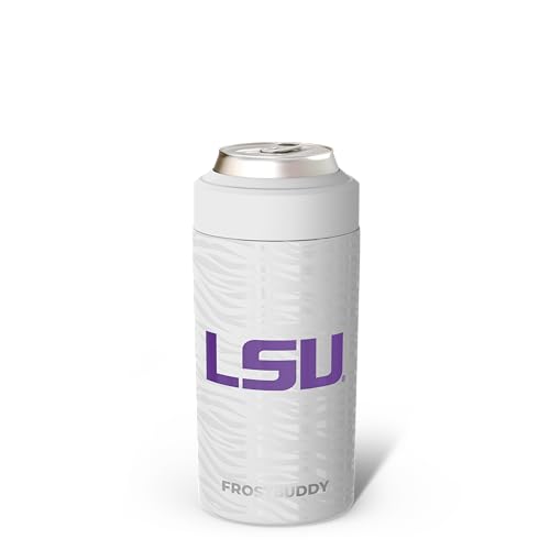 Frost Buddy NCAA Universal Buddy - Fits all - Stainless Steel Can Cooler for 12 oz & 16 oz Regular or Slim Cans & Bottles - Stainless Steel (College Team Tigers)