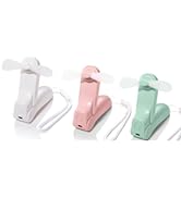Mini ventilador portátil Koonie, ventilador portátil 3 em 1, ventilador de bolso operado por bateria