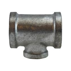 MIDLAND INDUSTRIES 64298 Reducing Tee, 1 in x 1 in x 3/4 in FPT, Iron, Galvanized, 150 lb