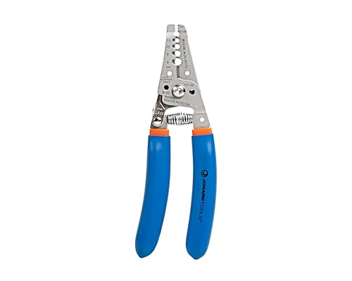 Jonard Tools WSS-612 Stainless Steel Curved Wire Stripper 6-12 AWG Stainless Steel 50 HRC Ergonomic Handle Screw Cutting & Wire Looping