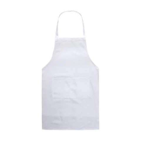 Bonnin Kids Plain Apron with Front Pocket for Drawing, Painting, Baking, Cooking Party Favors. (White) Cover