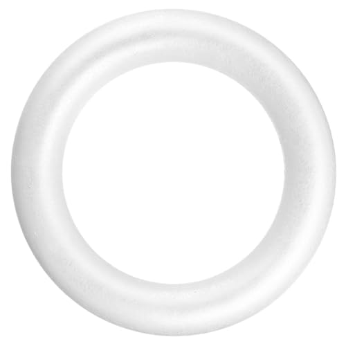 Angoily - Angoily Flower Foam, Christmas Unfinished Wreath Form Foam Circle for Crafts, Lightweight Floral Wreath Form Ring for Creative Wedding Decoration for Parties and Custom Painting Projects