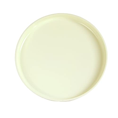 お盆 トレー 日本製 国産 電子レンジ対応 食洗器対応 抗菌 ノンスリップ レンジトレー クリーム (丸)