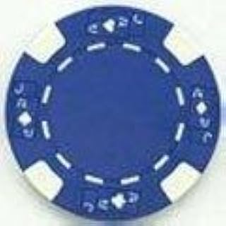 Ace Jack Poker Chips, Blue Clay, 11.5 Grams, Set of 25
