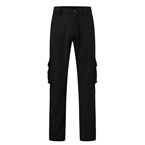 Men's Corduroy Cargo Pants Wide Leg Baggy Loose Fit Sweatpants Casual Hip Hop Pants Elastic Waist Drawstring Trousers2