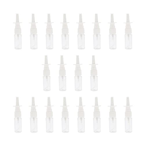 predolo 20 Peças Frascos de Líquido Cosmético Nasal Transparente Recarregável Portátil Frascos de Né