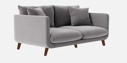 Image of Rejol Velvet 2-Seater Sofa Luxurious Comfort for Living Rooms and Offices (Grey, 2 Seater)