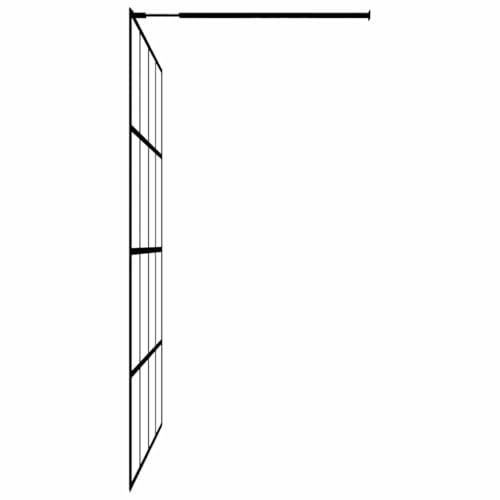 Mampara de ducha Walk-in moderna, 35.4"x76.8" cristal templado transparente de 0.2" de grosor, marco de aluminio reforzado, perfil ajustable, juego de 4 piezas con decoración miniatura 5
