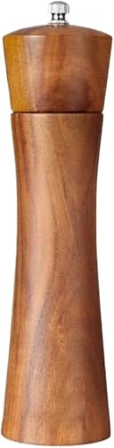 Manual Coffee and Spice Grinder,Salt and Pepper Grinder Acacia Wooden Spice Pepper Mill with Strong Adjustable Ceramic Grinder K