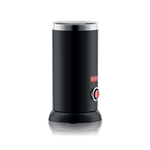 Image of Bodum Electric Milk Frother Black 10oz | Non-Stick Interior | Stainless Steel Body | Auto Shut-Off | Pack of 2