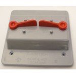 Cantex Rectangle PVC 2 gang Electrical Cover For 2 Toggle Switches