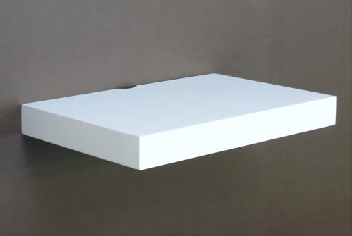 Image of Optimal Products High Gloss Floating Media Shelves Shelf For DVD SKY BOX TV AV Xbox Wall Mounted Kit Unit MDF (MATT WHITE)