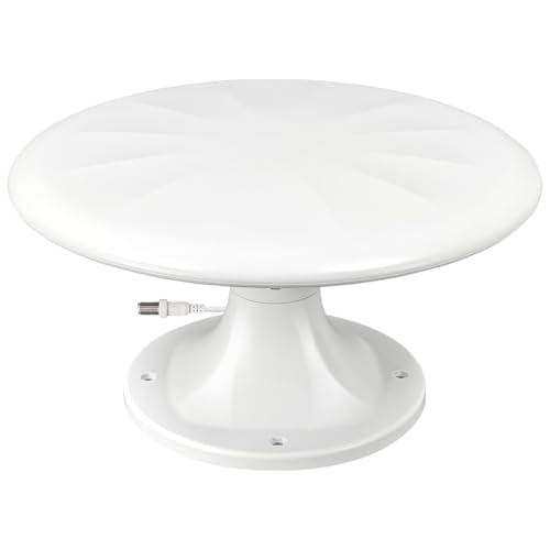 RV TV Antenna Outdoor for Camper, 360° Omni-Directional Digital Antenna – 4K 1080P Long Range – RV, Truck, Boat, and Camping-32.3FT Cable