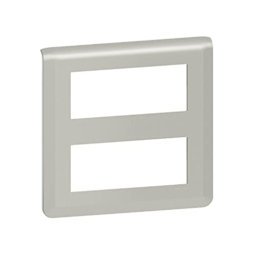 Plaque Legrand Mosaic 2x5 modules alu pour masquer les découpes