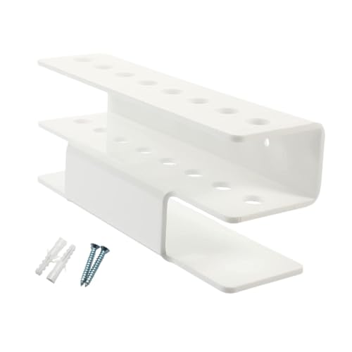 Menolana Dart Holder Indoor Dart Storage Rack Shelf Practical Wall Mount Tabletop Bracket Dart Board Backboard 8 Holes Acrylic for Bar, White