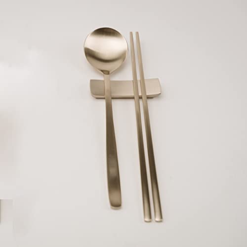 Notbichae SQUARE Premium Brassware Cutlery Spoon Rests Korean Traditional Handmade Tableware Bangjja Yugi thumb #2