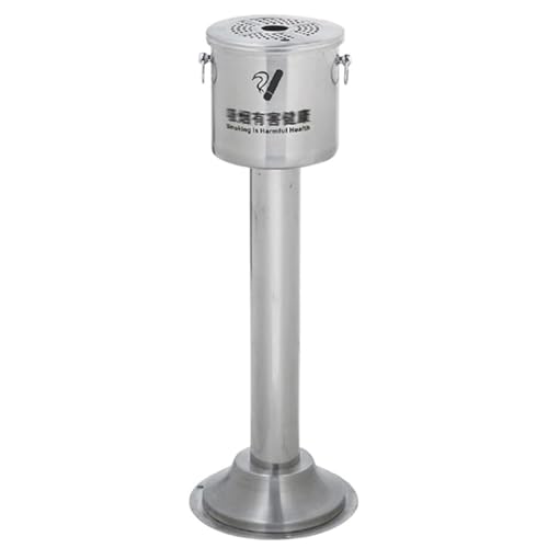 JIAOCKJIAO Cenicero de Pie para Colillas de Acero Inoxidable, Dispensador de Cigarrillos de Pie para Exteriores, Cenicero de Pie con Forma de Buzón, para Centros Comerciales(Silver)