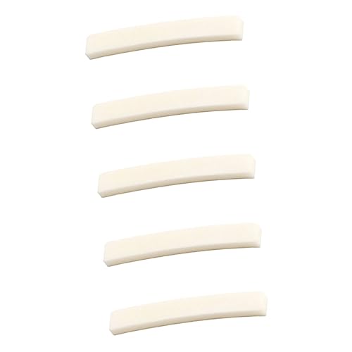 SUPVOX Guitar Bone Nut Bridge Set of 5 Sturdy Bone Material for Noise Reduction for Electric Bass Guitars