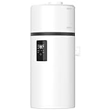 Smad R290 A+ 102 L Luft-Wasser-Wärmepumpe Warmwasserbereiter, Wandgerät, Inverter, COP 2.72, 1.5KW, Wifi, 220-240V 50Hz, Energieeinsparung, Eis- und Hitzeschutz, Silent-Modus