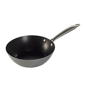 Nordic Ware Superior Steel Spun Wok, 8.5 -Inch,16400,Black