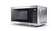 Sharp Mikrowelle YC-MG02E-S 20L, Silber/Schwarz, 800W Mikrowellenleistung, Voll-digitale Steuerung, 11 Stufen, 8 Automatikprogramme, Grillfunktion 1000W