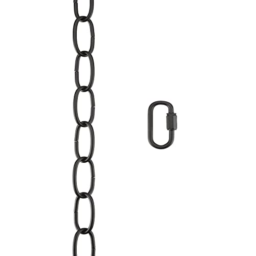 Image of Aspen Creative 21107-81,Steel 20 Feet Heavy Duty Chain & Quick Link Connector for Hanging Up Maximum Weight 40 Pounds-Lighting Fixture /Swag Light /Plant in Oil Rubbed Bronze.11 Gauge.